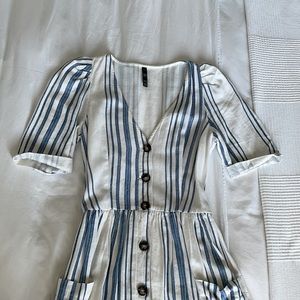 Zara linen blend maxi dress